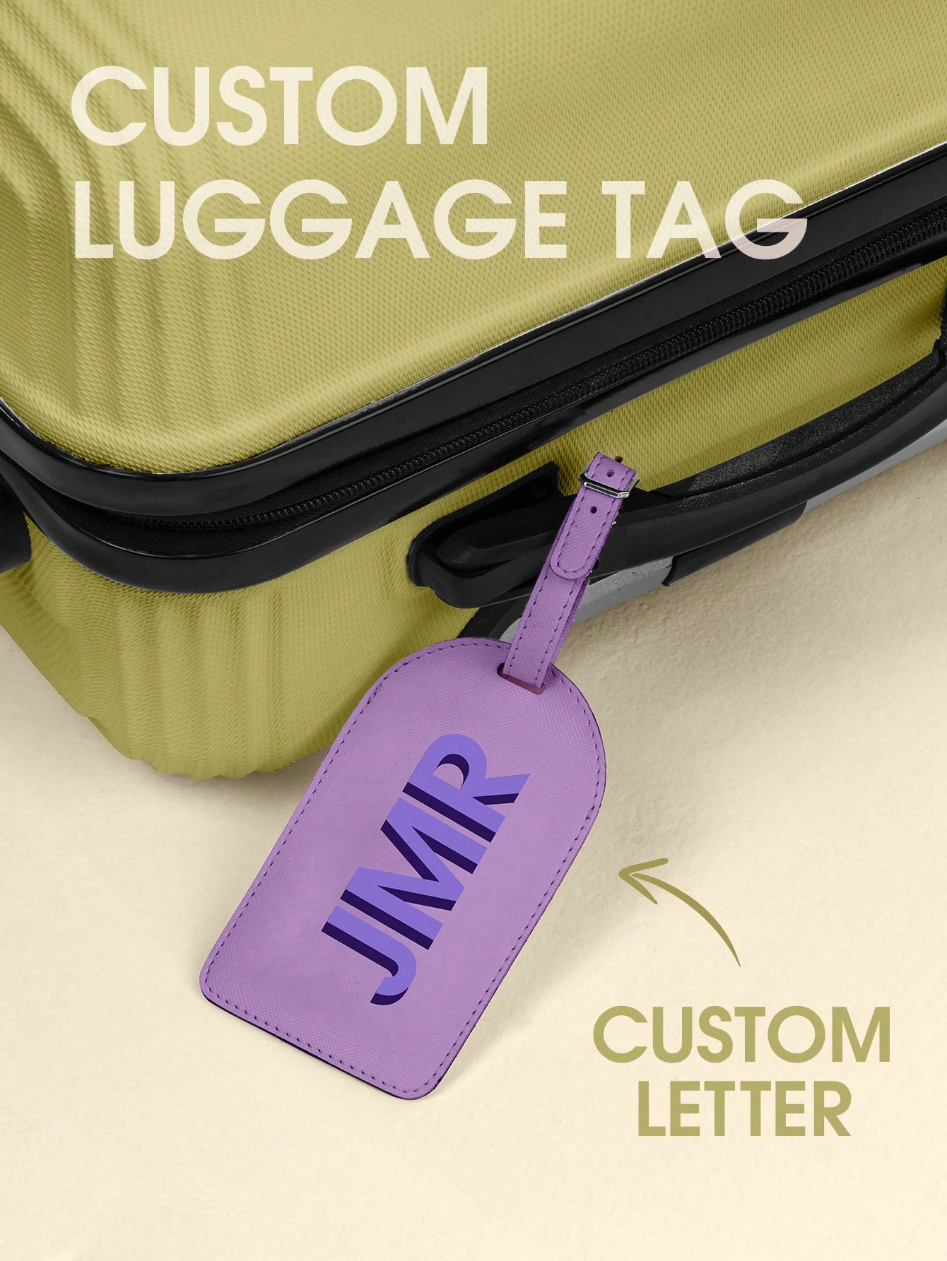 Travel Accessories Men - Персонализированная багажная бирка с инициалами, кожаная