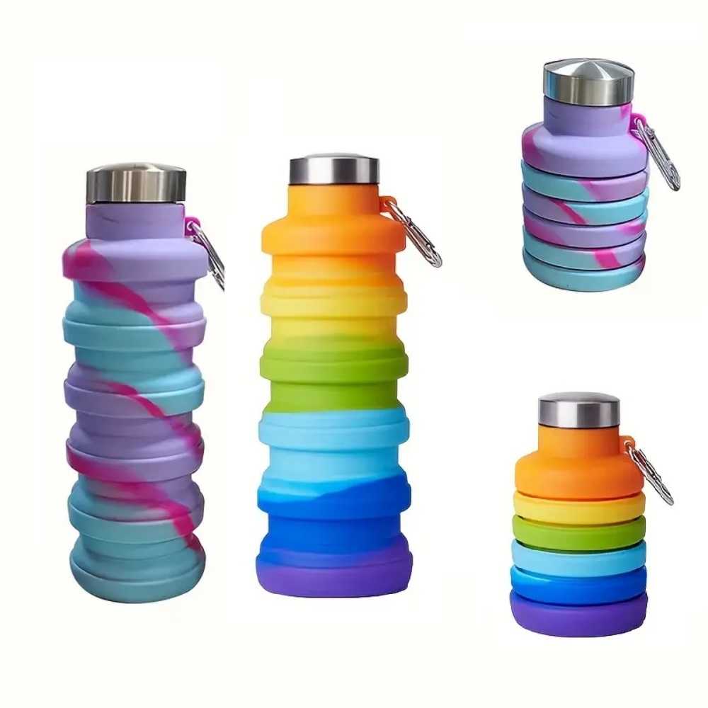 Water Bottle Collapsible - Складная силиконовая бутылка для воды 500