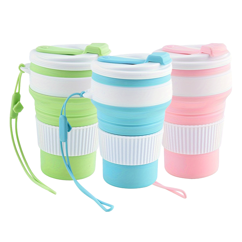 Water Bottle Collapsible - Складная силиконовая дорожная кружка, многоразовая складная