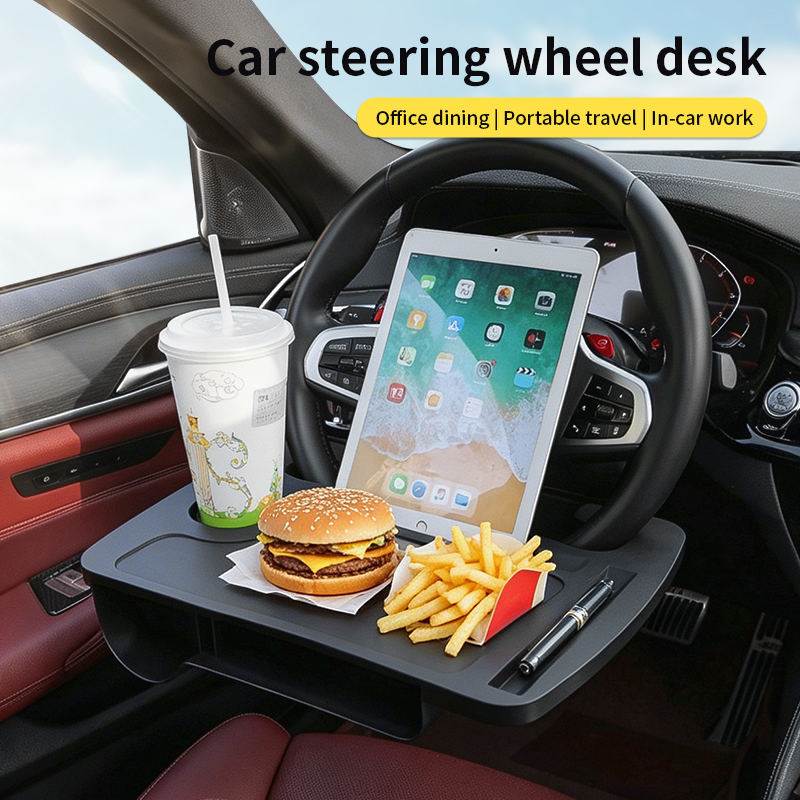 Travel Accessories For Car - Многофункциональный столик-поднос 2-в-1 на руль автомобиля: