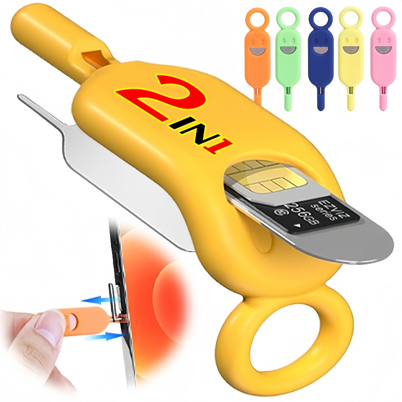 Sim Card Holder Case - Брелок-держатель SIM-карты с выдвижным инструментом, анти-потерянный
