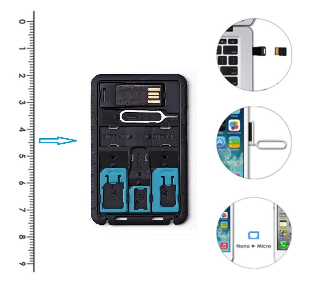 5 в 1, универсальный адаптер д – обзор и цена Sim Card Holder Case