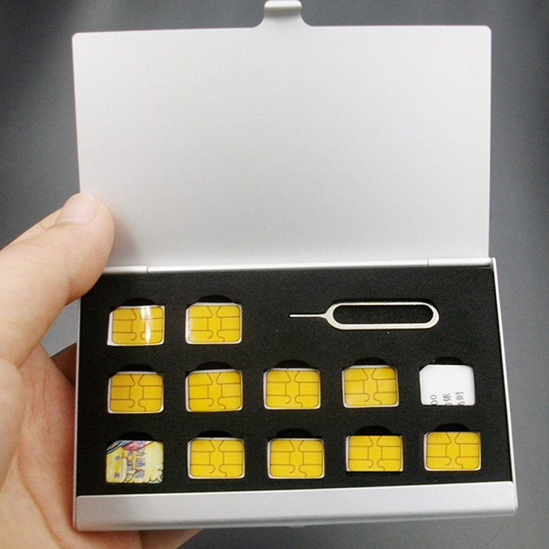 Новый портативный алюминиевый  – обзор и цена Sim Card Holder Case